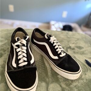 Vans Women's Black and White Sneakers